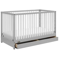 Graco Teddi 5-in-1 Convertible Crib with Drawer - Pebble Grey/White