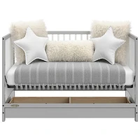 Graco Teddi 5-in-1 Convertible Crib with Drawer - Pebble Grey/White