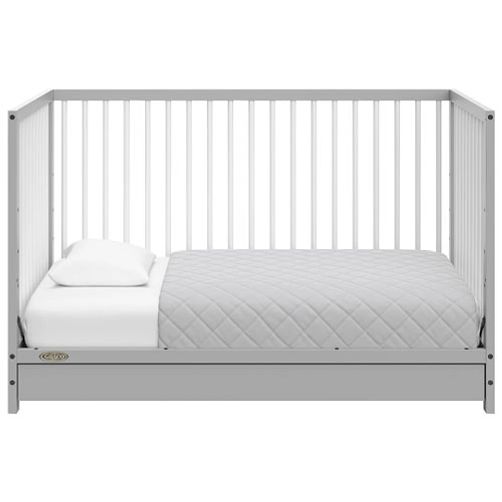 Graco Teddi 5-in-1 Convertible Crib with Drawer - Pebble Grey/White