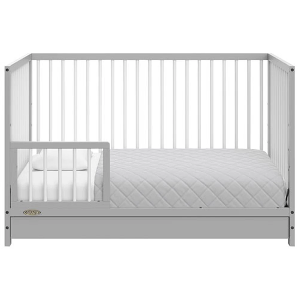 Graco Teddi 5-in-1 Convertible Crib with Drawer - Pebble Grey/White