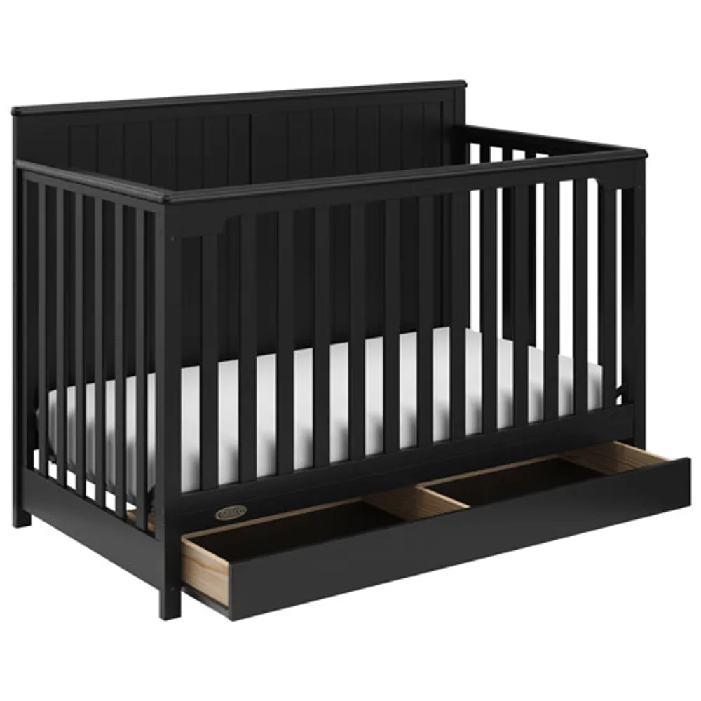 Graco Hadley 4-in-1 Convertible Crib with Drawer - Black