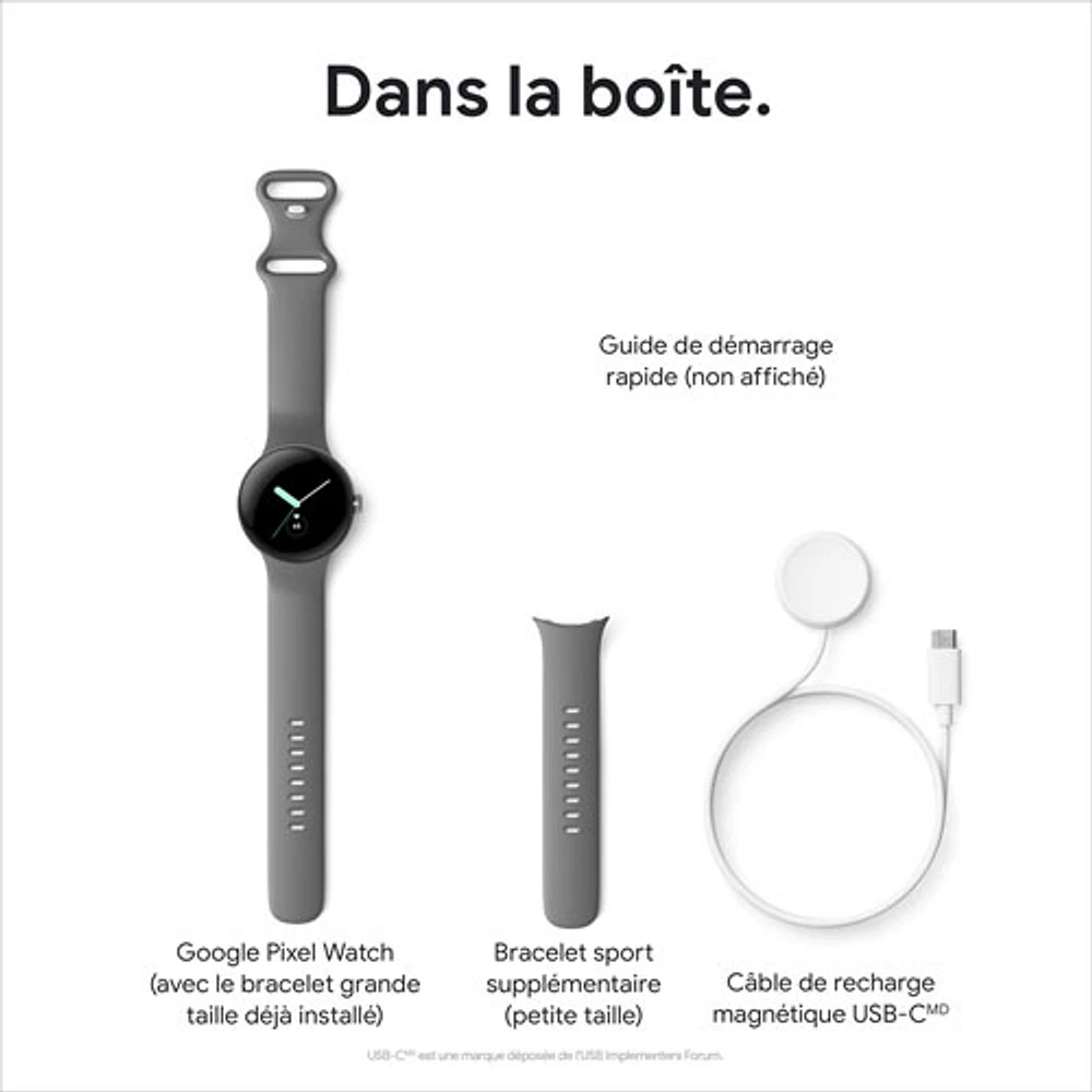 Montre Pixel Watch de Google (GPS + LTE) TELUS avec boîtier de 40 mm en acier inoxydable doré et bracelet sport noisette - Financement mensuel