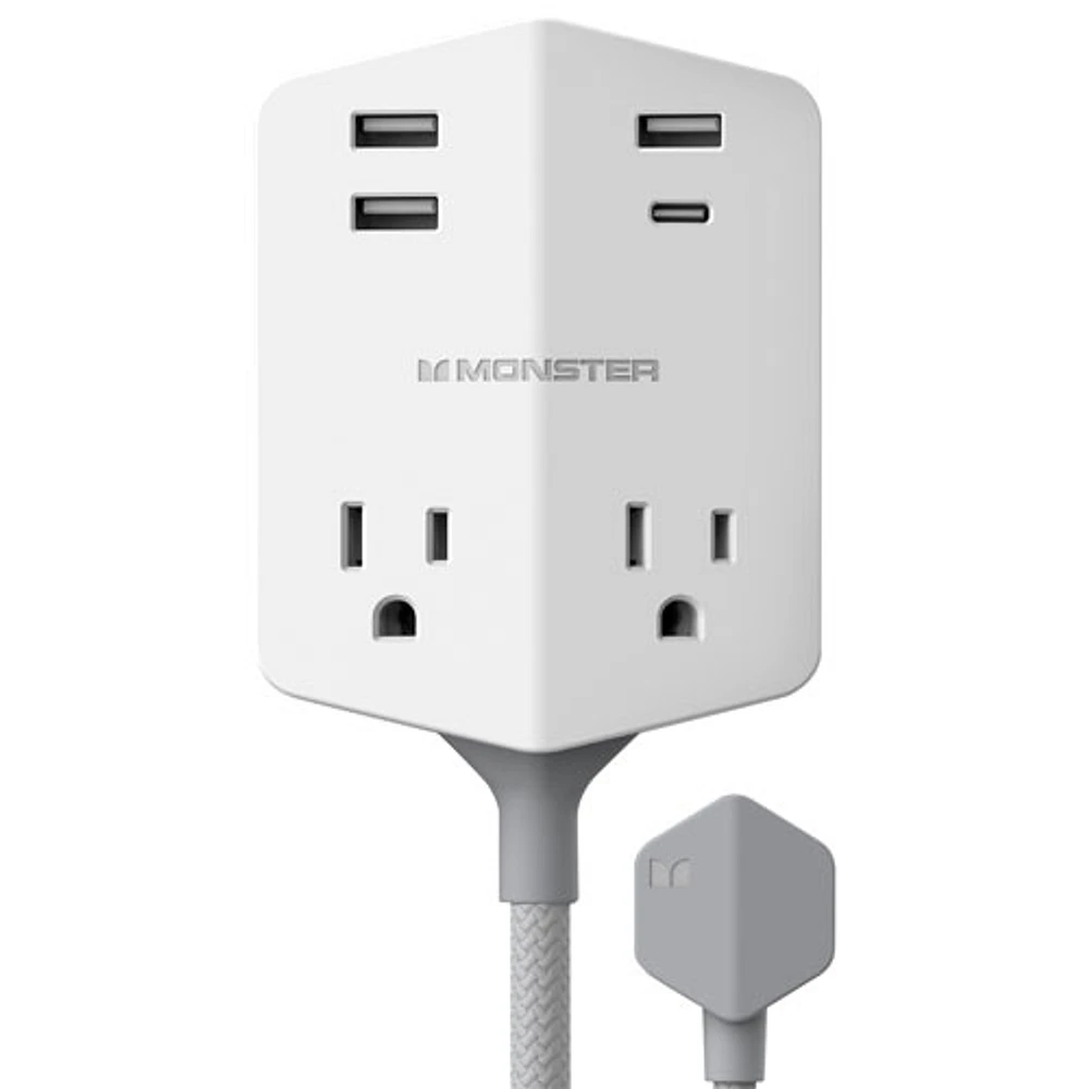 Parasurtenseur à 2 prises à 4 ports USB Power Shield de Monster