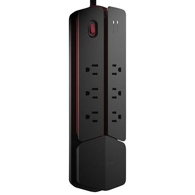 Monster Power Center Vertex 6-Outlet Surge Protector - Black
