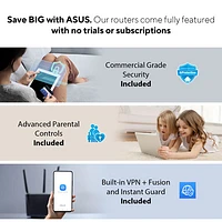 ASUS ZenWiFi XT9 Whole Home Mesh Wi-Fi 6 System - 2 Pack