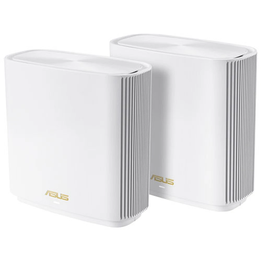 Système Wi-Fi 6 maillé de maison intégrale ZenWiFi XT9 d'ASUS - Ensemble de 2 - Blanc