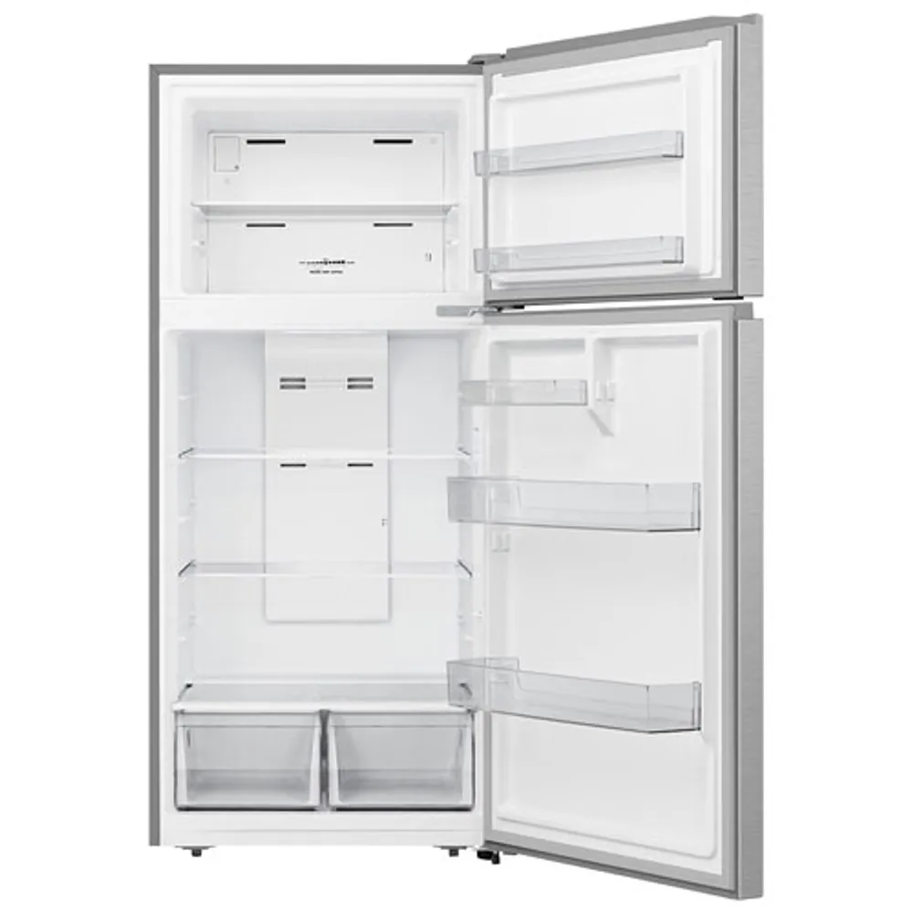 Hisense 30" 18 Cu. Ft. Top Mount Freezer Refrigerator (RT18A2FSD) - Stainless Steel