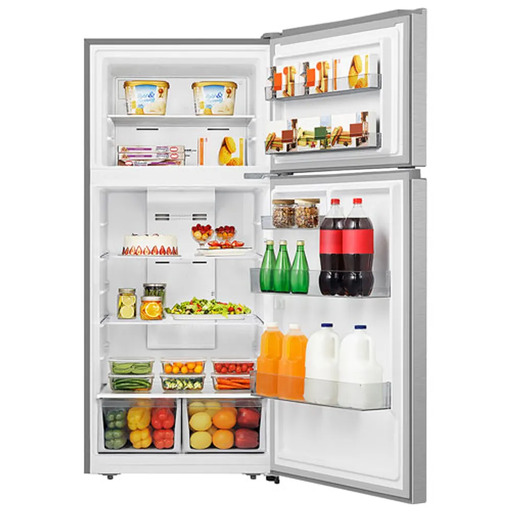 Hisense 30" 18 Cu. Ft. Top Mount Freezer Refrigerator (RT18A2FSD) - Stainless Steel