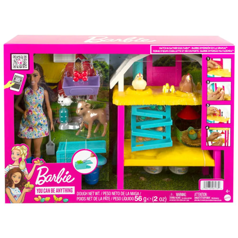 Mattel Barbie Hatch & Gather Egg Farm Doll Playset