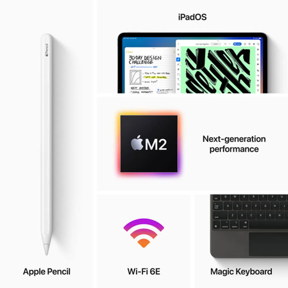 iPad Pro de 11 po et de 2 To d'Apple avec Wi-Fi (4e génération) - Argenté