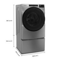 Whirlpool 5.8 Cu. Ft. High Efficiency Front Load Steam Washer (WFW6605MC) - Chrome Shadow