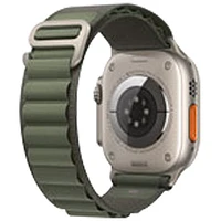 Apple Watch Ultra (GPS + connectivité cellulaire) avec boîtier de 49 mm en titane et bracelet alpin vert offert par Bell