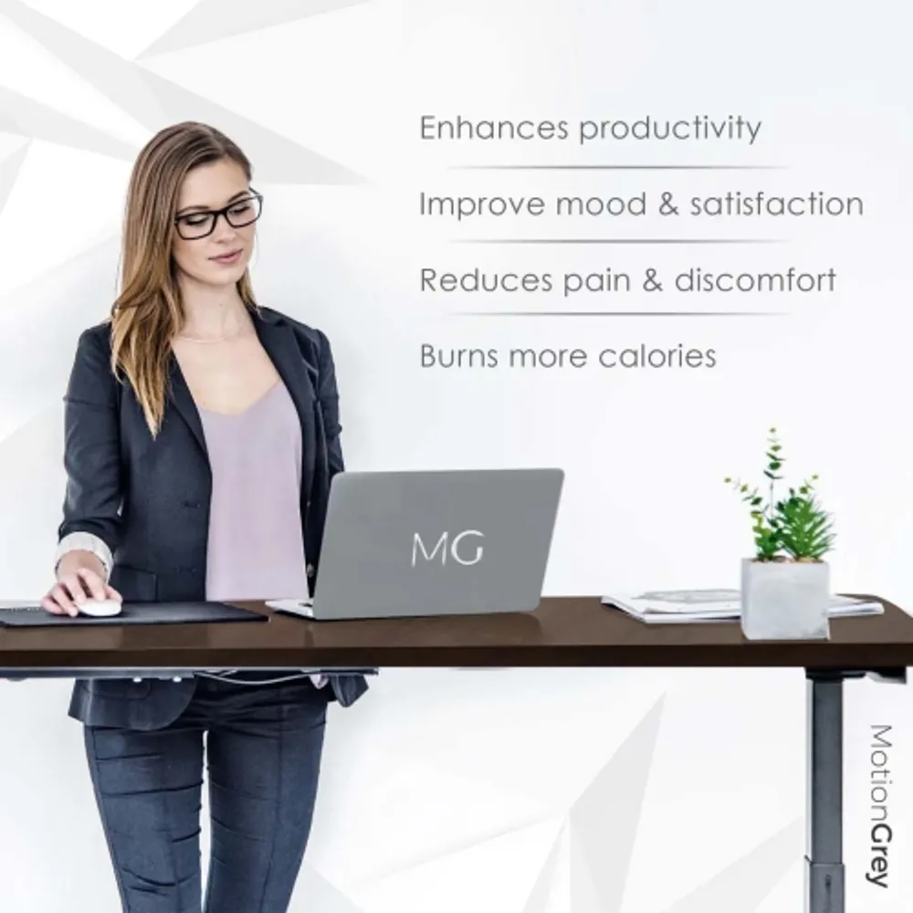 MotionGrey Standing Desk Height Adjustable Electric Motor Sit-to