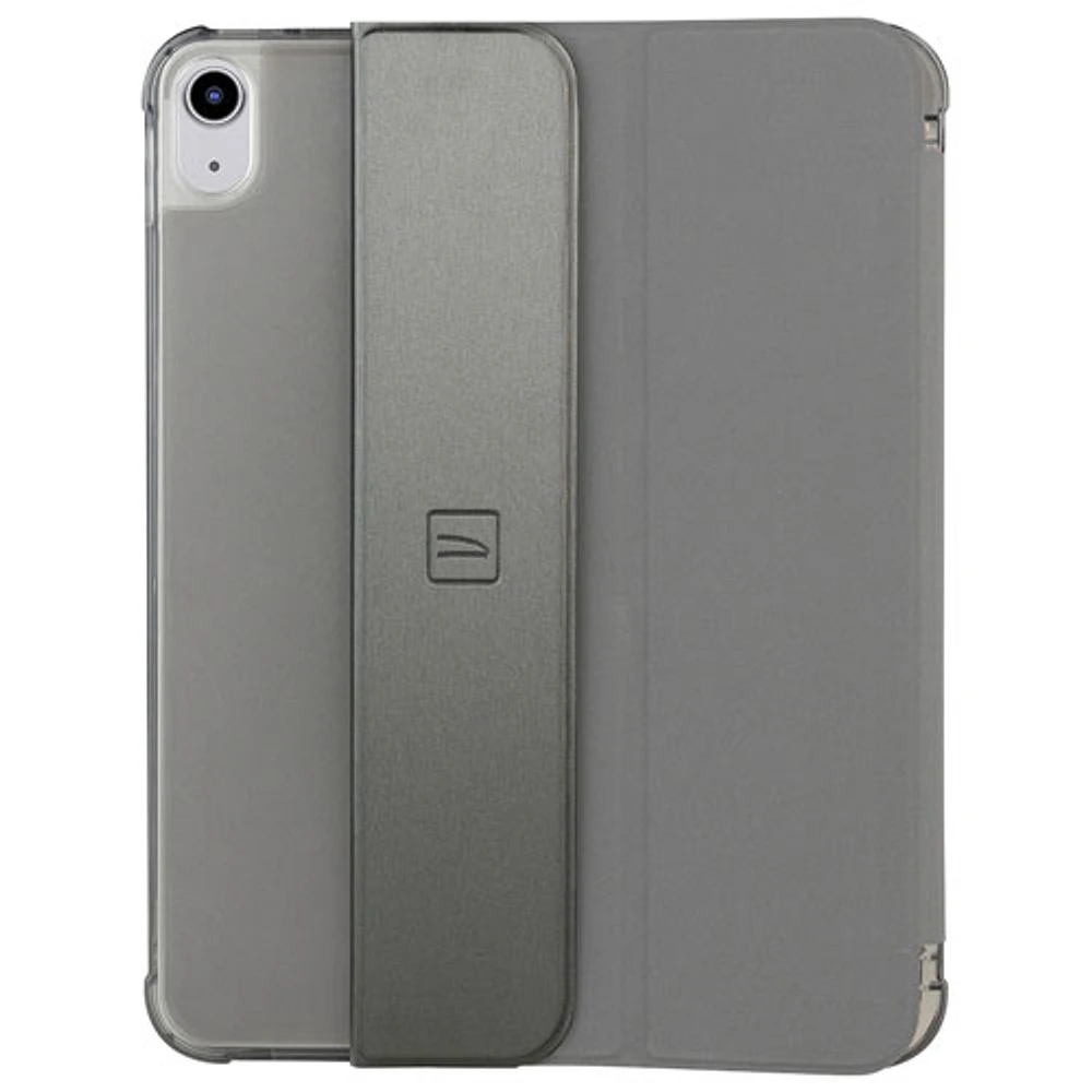 Étui folio satiné de Tucano Milano Italy pour iPad 11 po (A16)/iPad 10,9 po (10e génération) - Gris