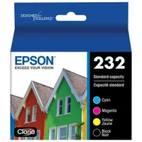 Cartouches d'encre noire et couleur T232 d'Epson (T232120-BCS) - Paquet de 4