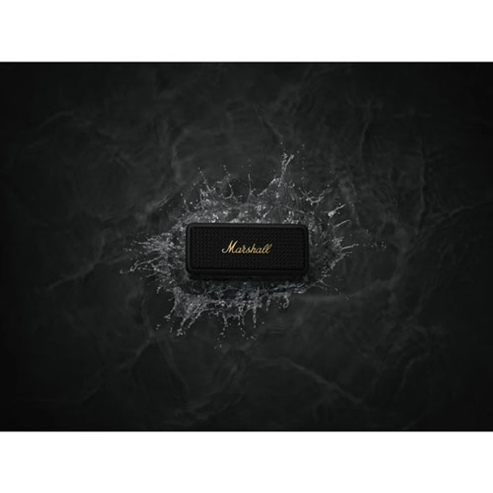 Haut-parleur sans fil Bluetooth étanche Emberton II de Marshall - Noir/Laiton