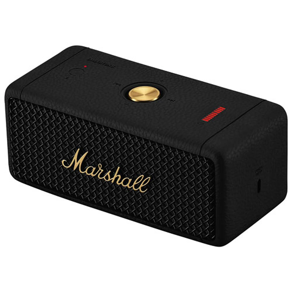 Haut-parleur sans fil Bluetooth étanche Emberton II de Marshall - Noir/Laiton