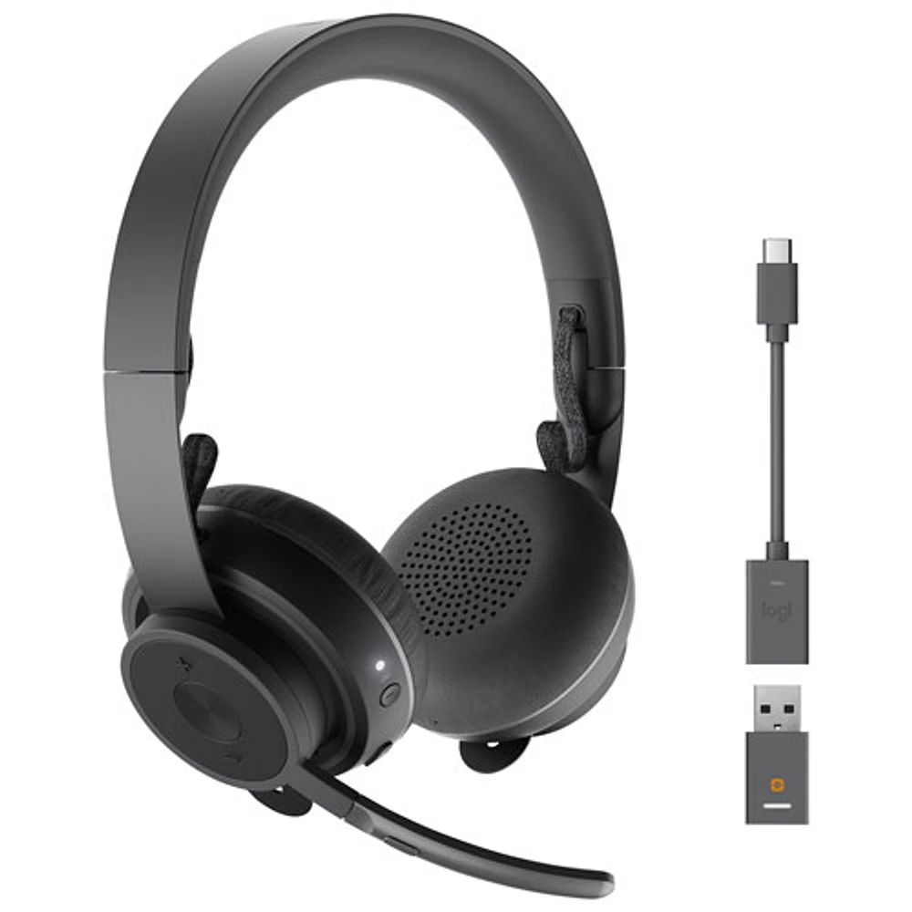 Casque d'écoute sans fil à suppression du bruit Zone 900 de Logitech - Graphite