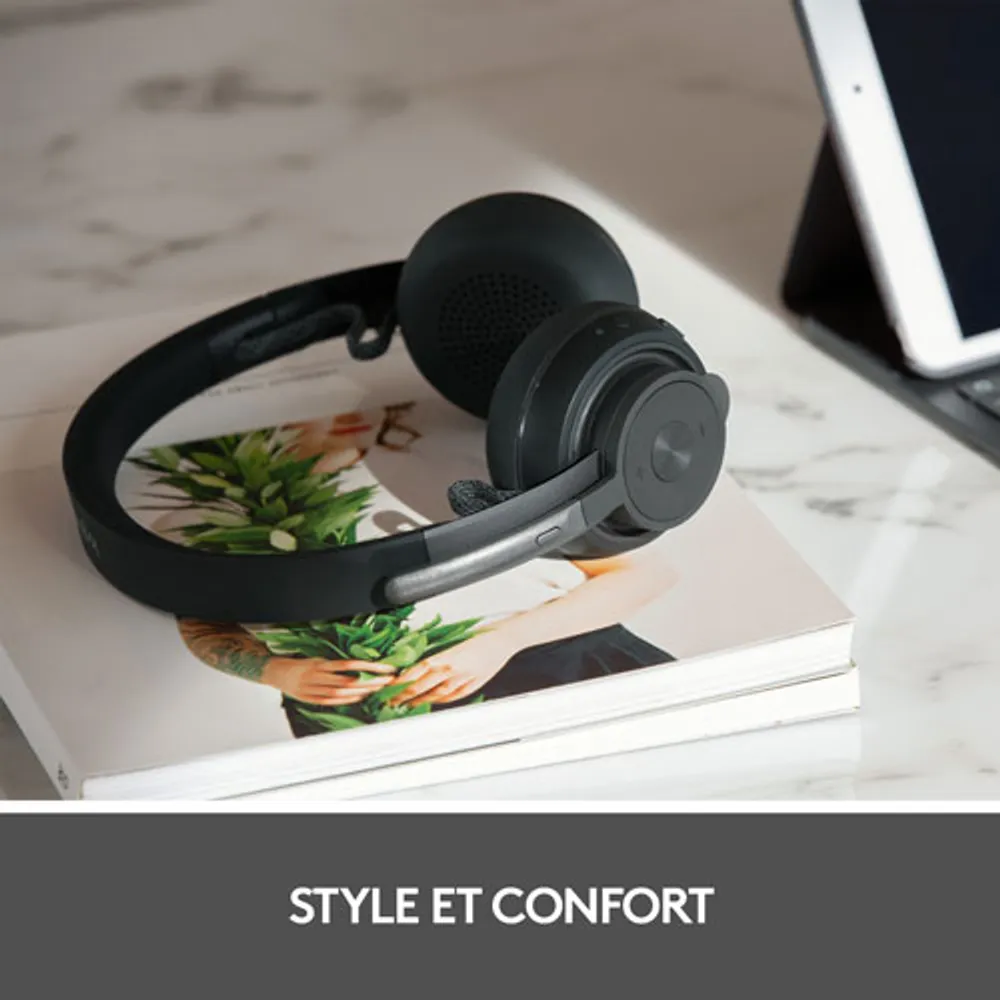 Casque d'écoute sans fil à suppression du bruit Zone 900 de Logitech - Graphite