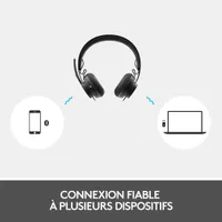 Casque d'écoute sans fil à suppression du bruit Zone 900 de Logitech - Graphite