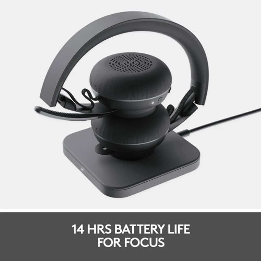 Casque d'écoute sans fil à suppression du bruit Zone 900 de Logitech - Graphite