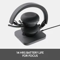 Casque d'écoute sans fil à suppression du bruit Zone 900 de Logitech - Graphite