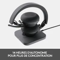 Casque d'écoute sans fil à suppression du bruit Zone 900 de Logitech - Graphite