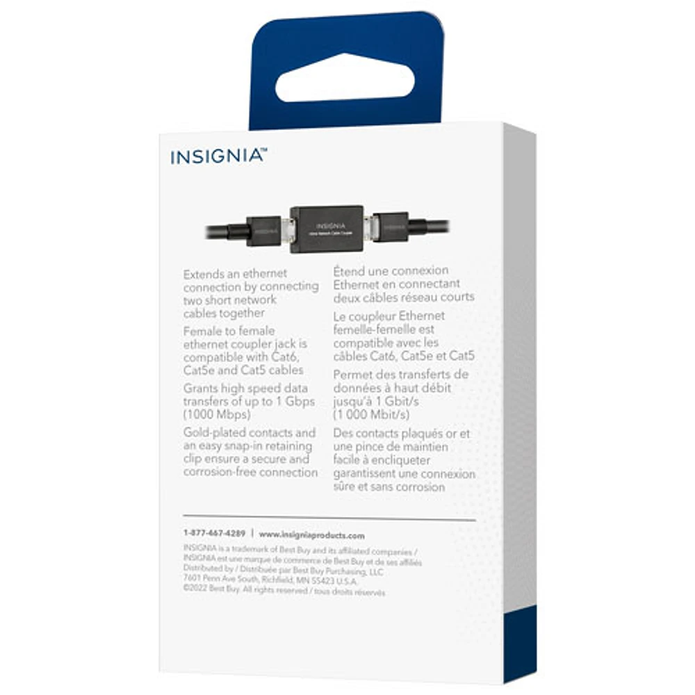 Coupleur de ligne pour câble réseau RJ45 Cat-6 d'Insignia - Noir - Exclusivité de Best Buy