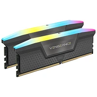 Mémoire d'ordinateur de bureau DDR5 5600 MHz 32 Go (2 x 16 Go) Vengeance de Corsair pour carte mère d'AMD (CMH32GX5M2B5600Z36K)