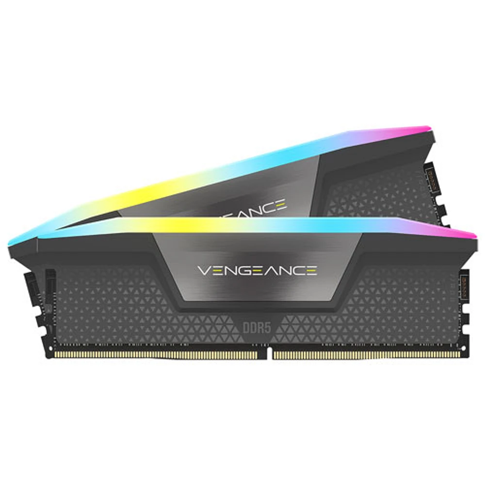 Mémoire d'ordinateur de bureau DDR5 5200 MHz 32 Go (2 x 16 Go) Vengeance de Corsair pour carte mère d'Intel (CMH32GX5M2B5200C40)