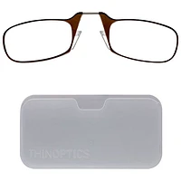 Lunettes de lecture Universal Pod de ThinOptics avec étui - Force 2,0 - Brun