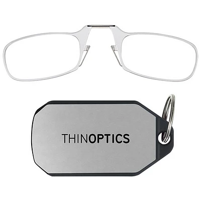 Lunettes de lecture Readers de ThinOptics avec étui de format porte-clés - Force 1,0 - Transparent