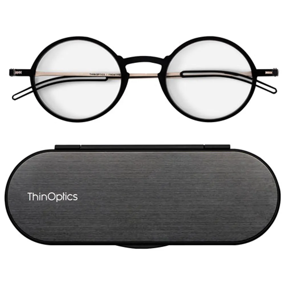 ThinOptics Manhattan Reading Glasses with Milano Case - Strength