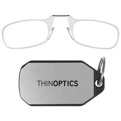 ThinOptics Readers Reading Glasses with Keychain Case - 2.5 Strength - Clear
