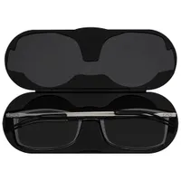 ThinOptics Brooklyn Reading Glasses with Milano Case - 1.5 Strength - Black