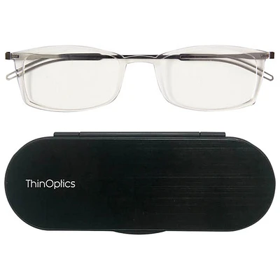 ThinOptics Brooklyn Reading Glasses with Milano Case - Strength