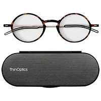 ThinOptics Manhattan Reading Glasses with Milano Case - Strength