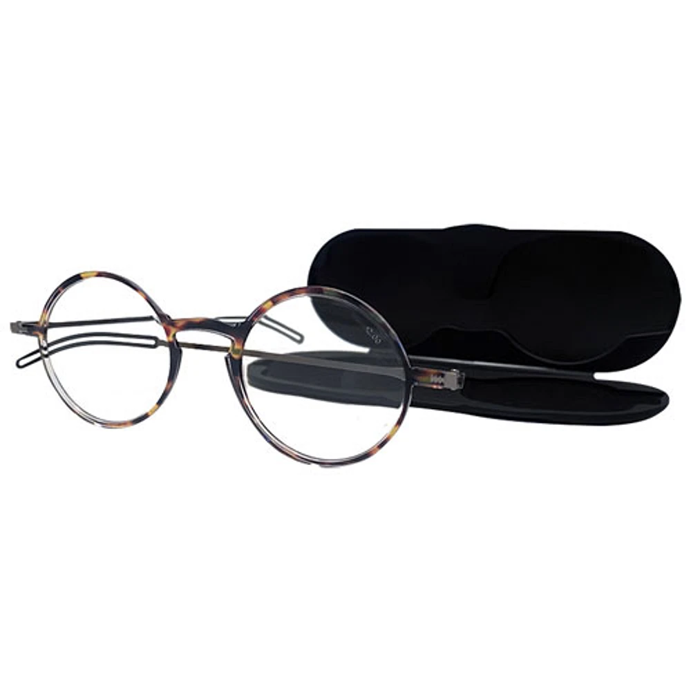 Lunettes de lecture Manhattan de ThinOptics avec étui Milano - Force 2,5 - Écaille de tortue