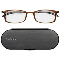 ThinOptics Brooklyn Reading Glasses with Milano Case - 1.5 Strength - Tortoise