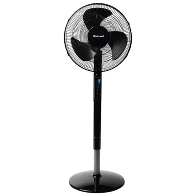 Honeywell Quiet Set 5-Speed Oscillating Stand Fan - 16" - Black