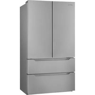 Smeg 36" 22.5 Cu. Ft. French Door Refrigerator with Ice Dispenser (FQ55UFX) - Stainless Steel