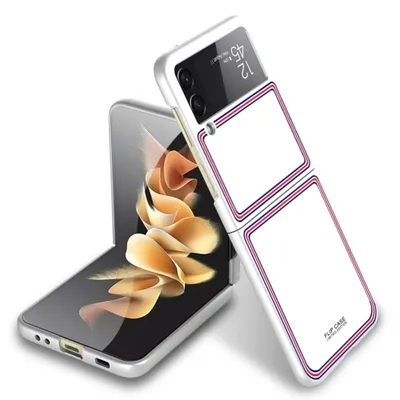 HLD Leather Case for Samsung Galaxy Z Flip 4 with a Hand Grip, Galaxy Z  Flip 4 Case with Silk Scarf Chain Wrist Strap Phone Case Shockproof  Protective Cover for Galaxy Z
