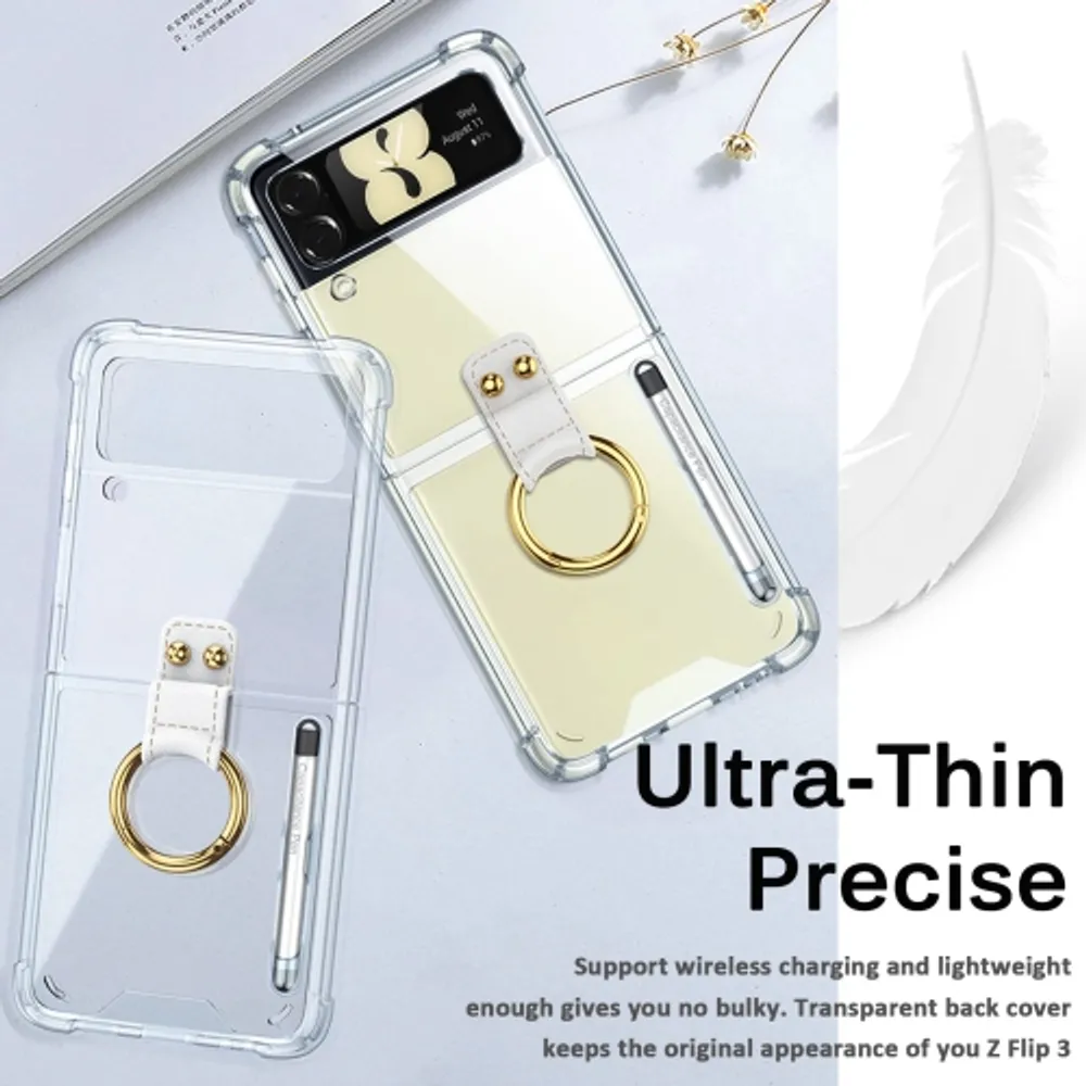 Official Samsung Galaxy Z Flip 3 Ring Case - Transparent
