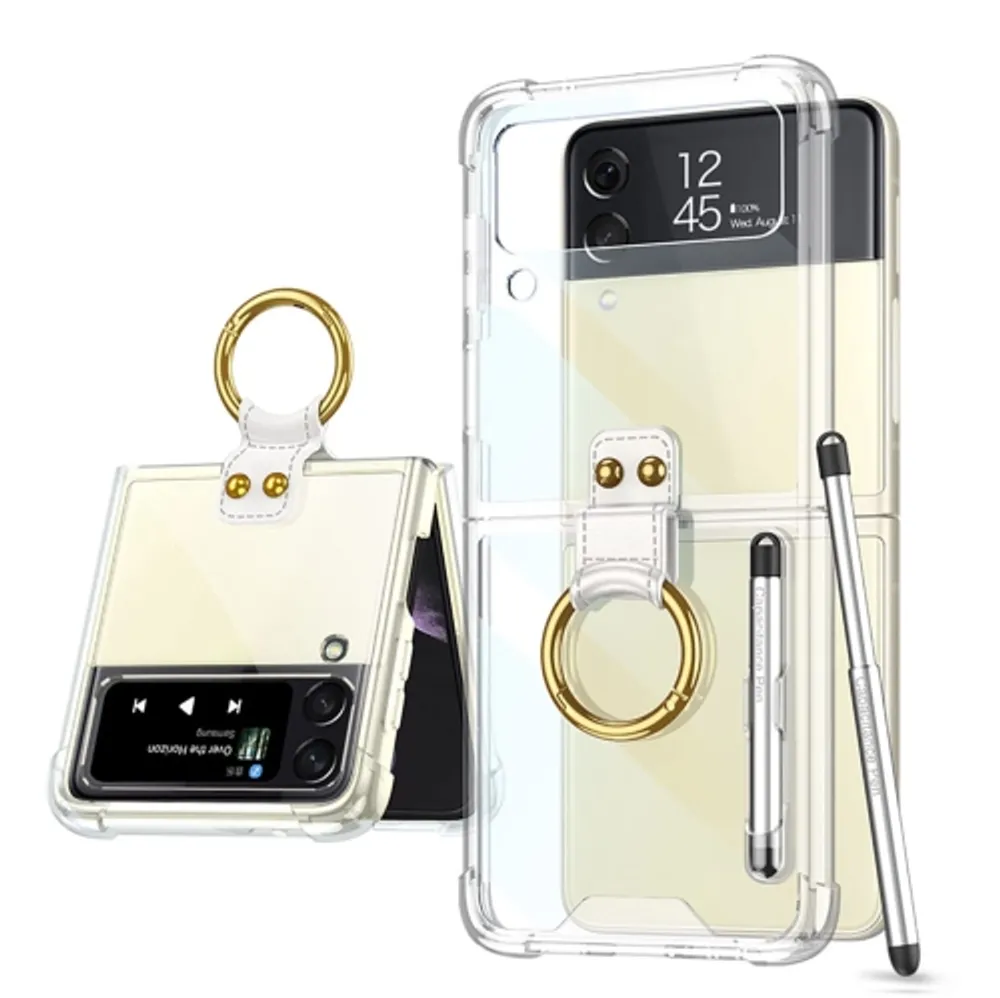 Qoosea for Samsung Galaxy Z Flip 5 Case with Ring Crystal Clear Thin  Lightweight Anti-Yellowing Scratchproof Full Protective Case for Samsung  Galaxy Z