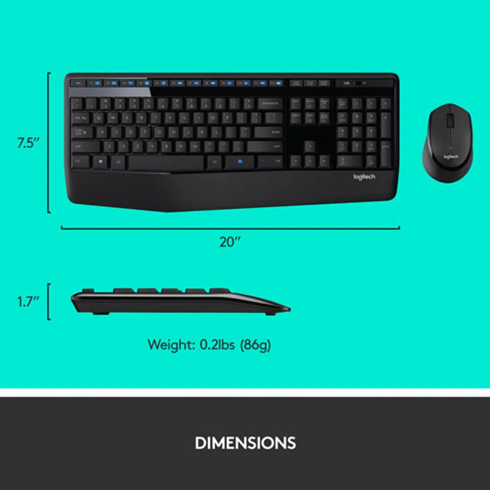 Logitech MK345 Wireless Optical Keyboard & Mouse Combo