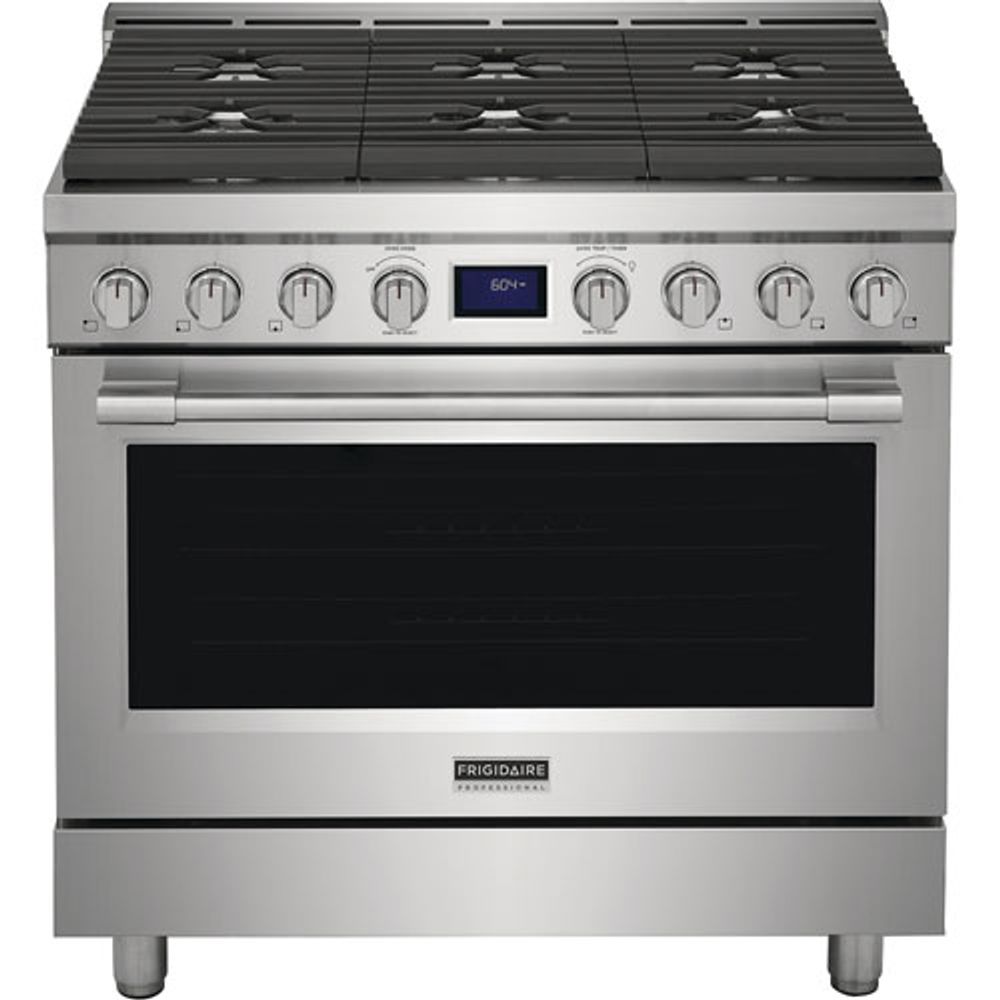 Frigidaire 36" 4.4 Cu. Ft. 6-Burner Freestanding Gas Range (PCFG3670AF) - Smudge-Proof Stainless Steel