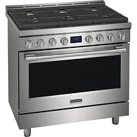 Frigidaire 36" 4.4 Cu. Ft. 6-Burner Freestanding Gas Range (PCFG3670AF) - Smudge-Proof Stainless Steel