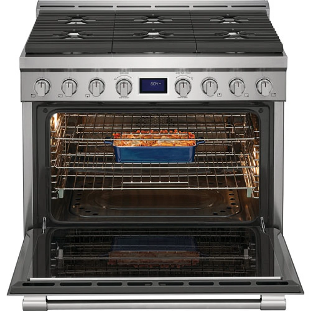 Frigidaire 36" 4.4 Cu. Ft. 6-Burner Freestanding Gas Range (PCFG3670AF) - Smudge-Proof Stainless Steel