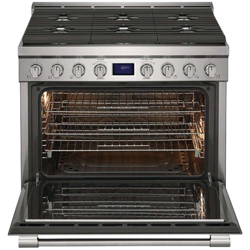 Frigidaire 36" 4.4 Cu. Ft. 6-Burner Freestanding Gas Range (PCFG3670AF) - Smudge-Proof Stainless Steel