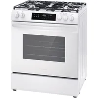 Cuisinière au gaz autonome à 5 brûleurs 5,1 pi³ 30 po de Frigidaire (FCFG3062AW) - Blanc